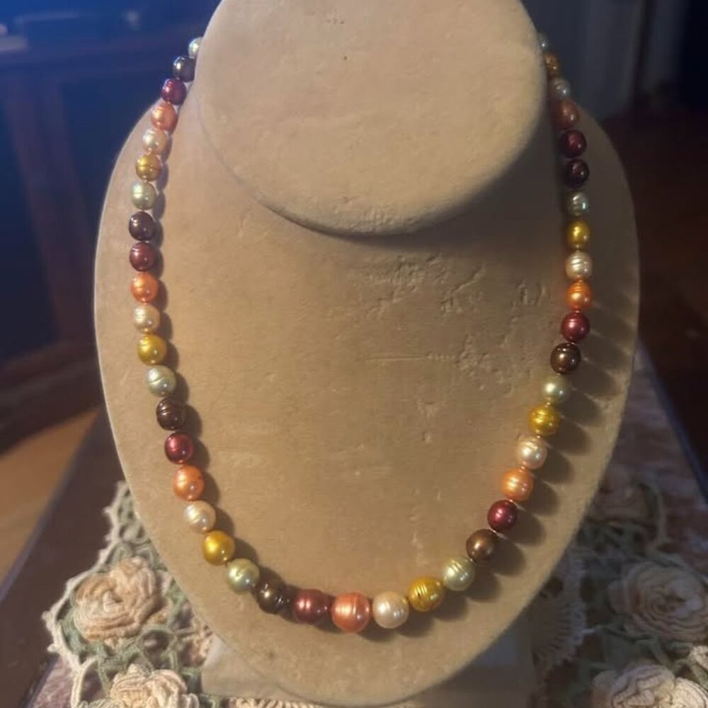 Honora Pearl Graduated 925 Sterling Silver Lobster Clasp Necklace